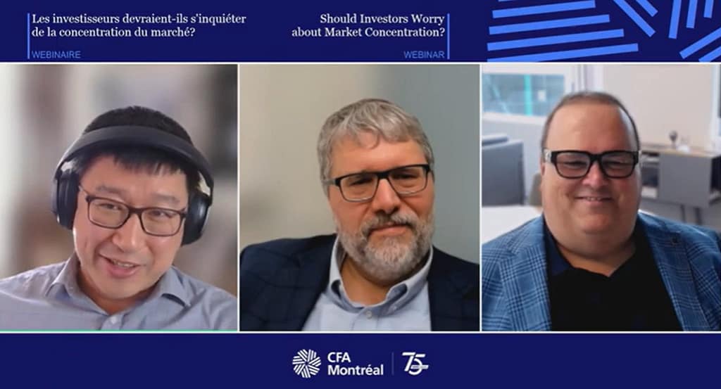 Screenshot of webinar showing speakers