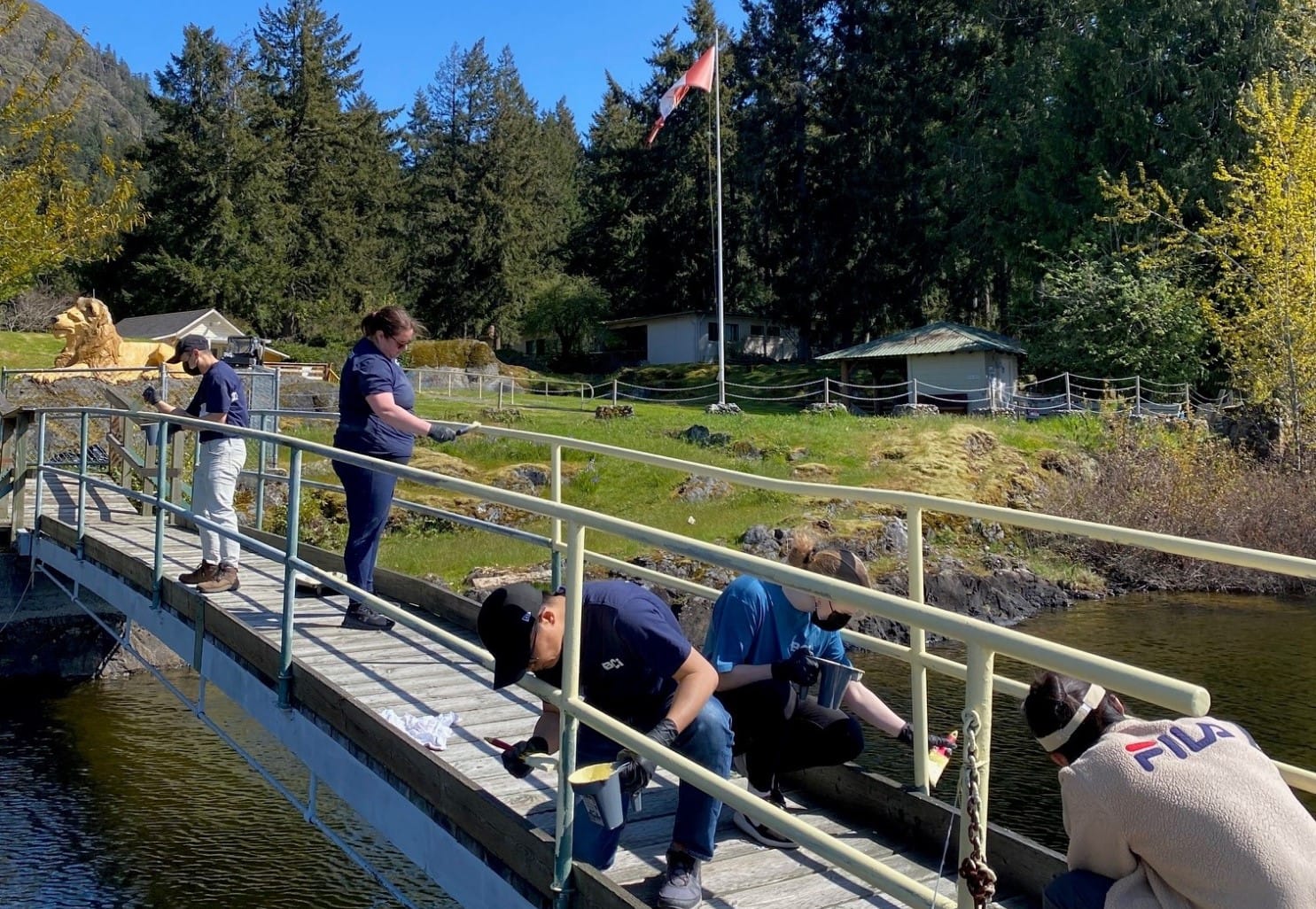 People participating in community engagement at Camp Shawnigan People participating in community engagement at Camp Shawnigan