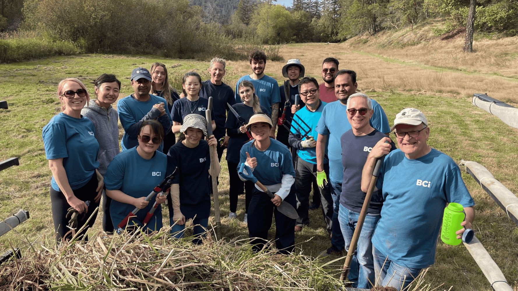 Image of BCI employees volunteering outdoors
