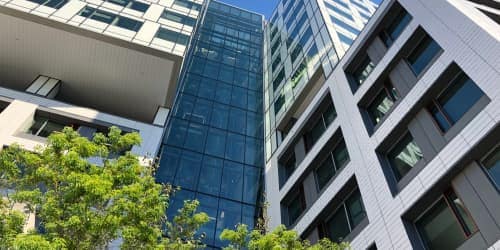Modern buildings looking upwards Modern buildings looking upwards