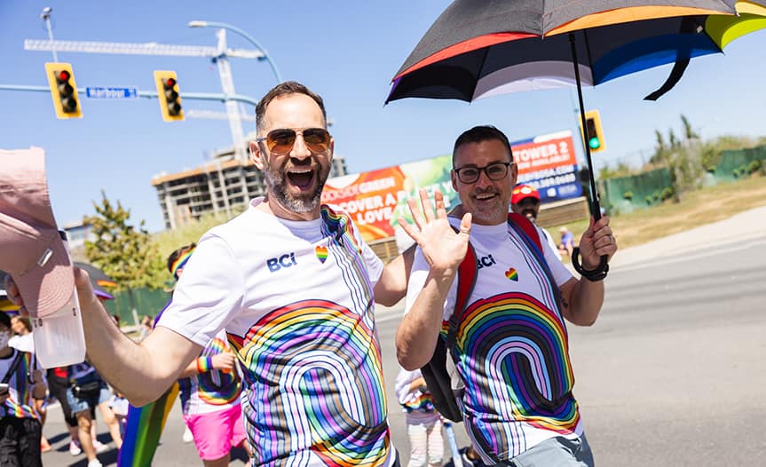 picture of BCI employees at Pride Parade picture of BCI employees at Pride Parade